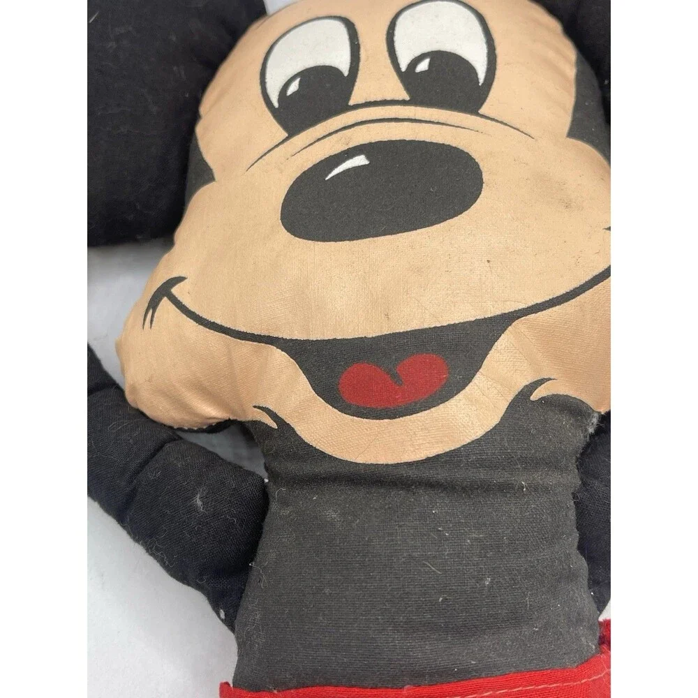 Rare Vintage 60s Mickey Mouse Disney Rag Doll Plush Walt Disney Productions 16”